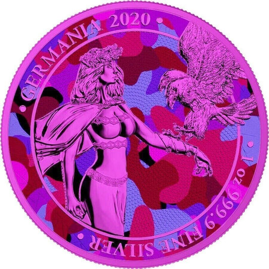 1 Oz Silver Coin 2020 5 Mark Germania Camouflage Edition - Aida
